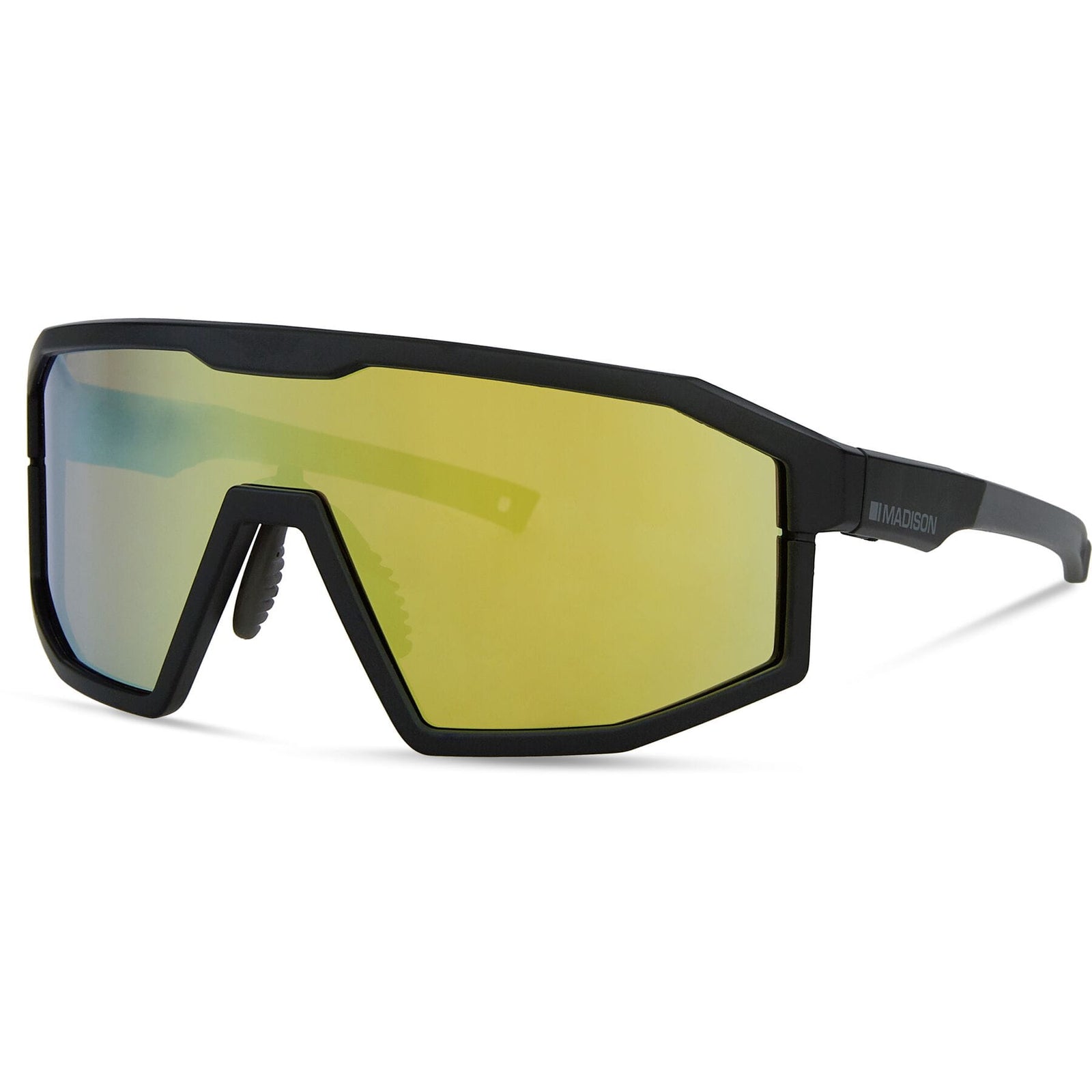 Enigma Matt Black Sunglasses - 3 Lens Pack - Bronze Mirror / Amber / Clear