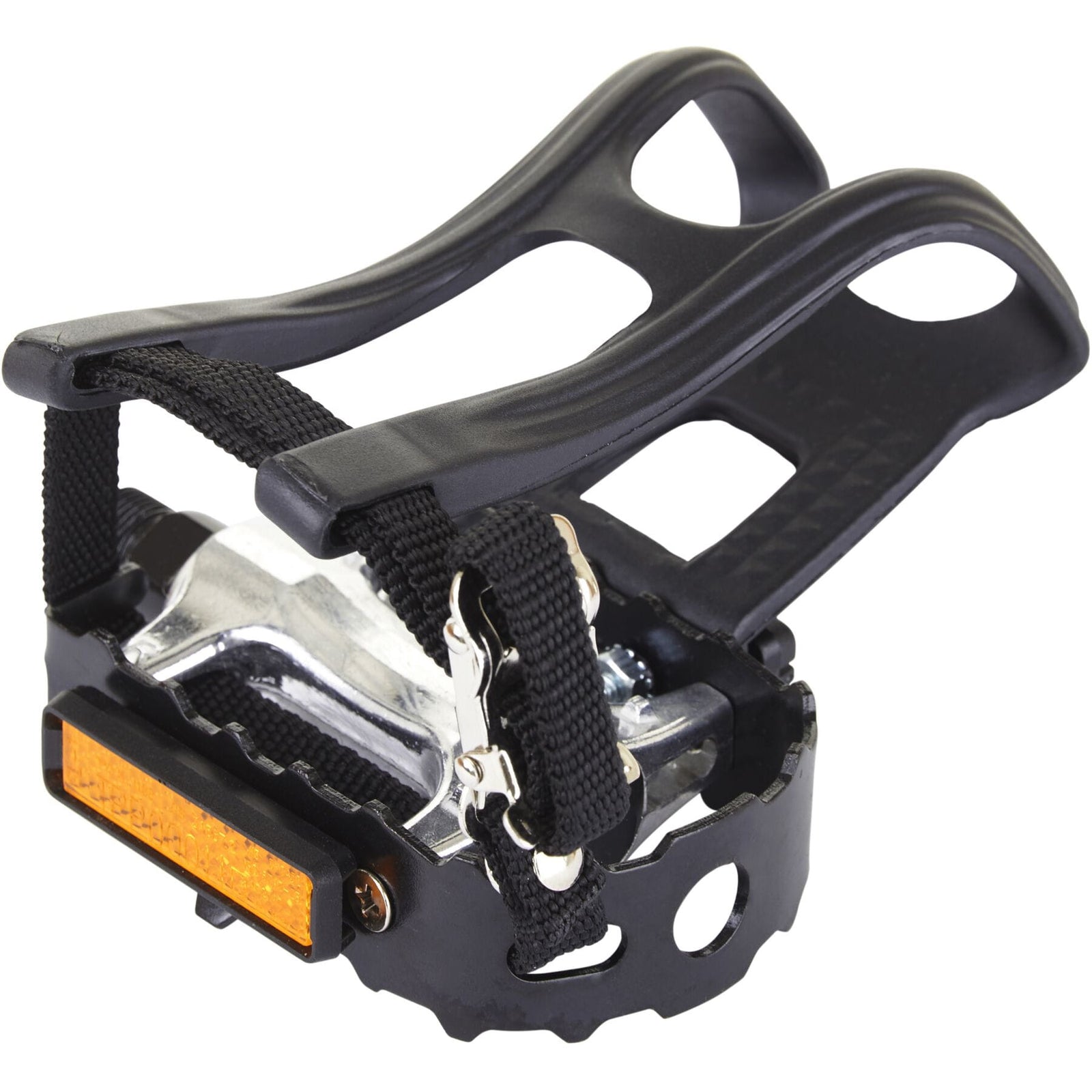 Essential Alloy pedals including toe clips and straps, 9/16 inch thread