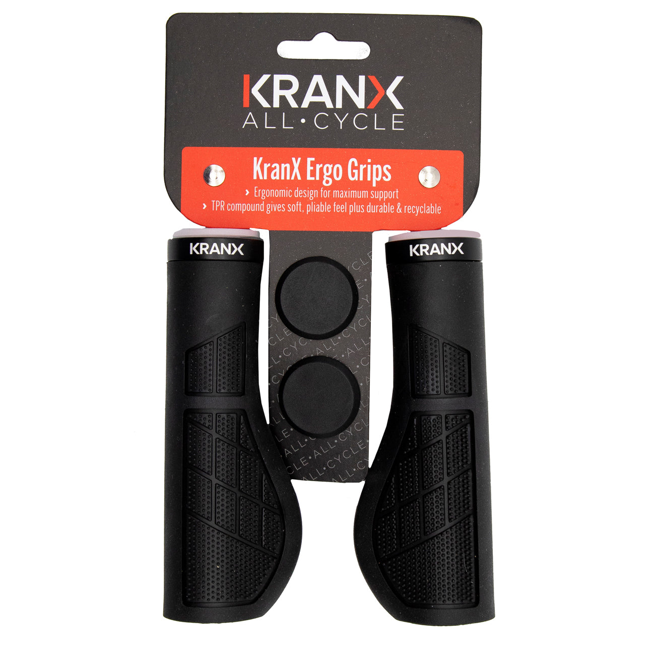 Grips KranX Ergo Lock-on Handlebar Grips in Black